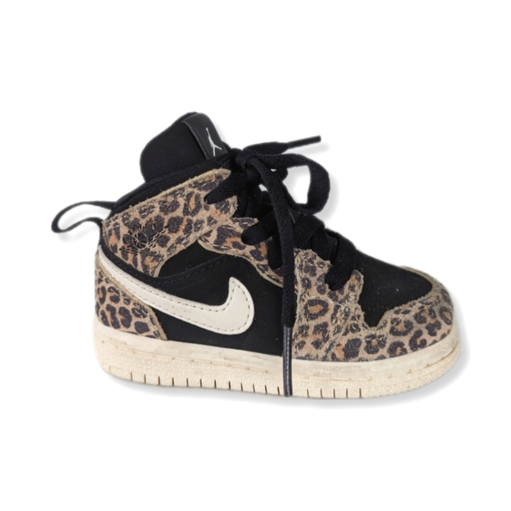 Nike Air Jordan 1 Retro Mid Infant Baby Cheetah Print Sneakers BQ6933-021